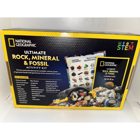 National Geographic Stem Kit Rocks Fossils Kit 200 Pieces Brand New Sealed - Picture 2 of 4